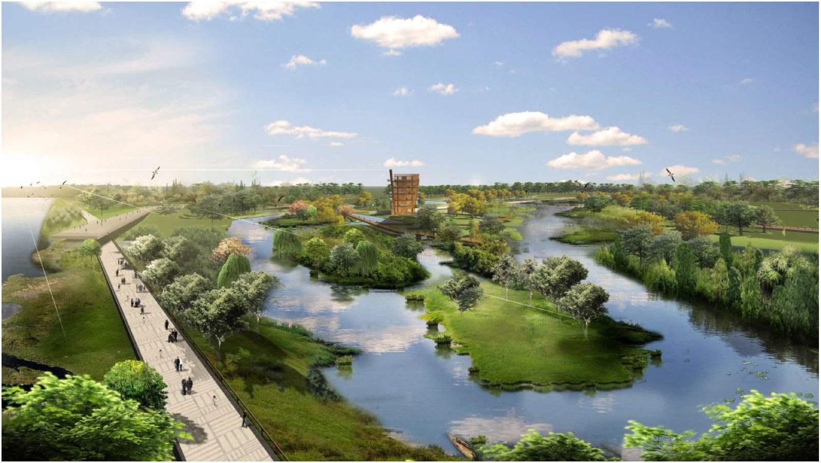 鄭州市賈魯河綜合治理工程西流湖段（中原路－化工路）-建筑<div   id=